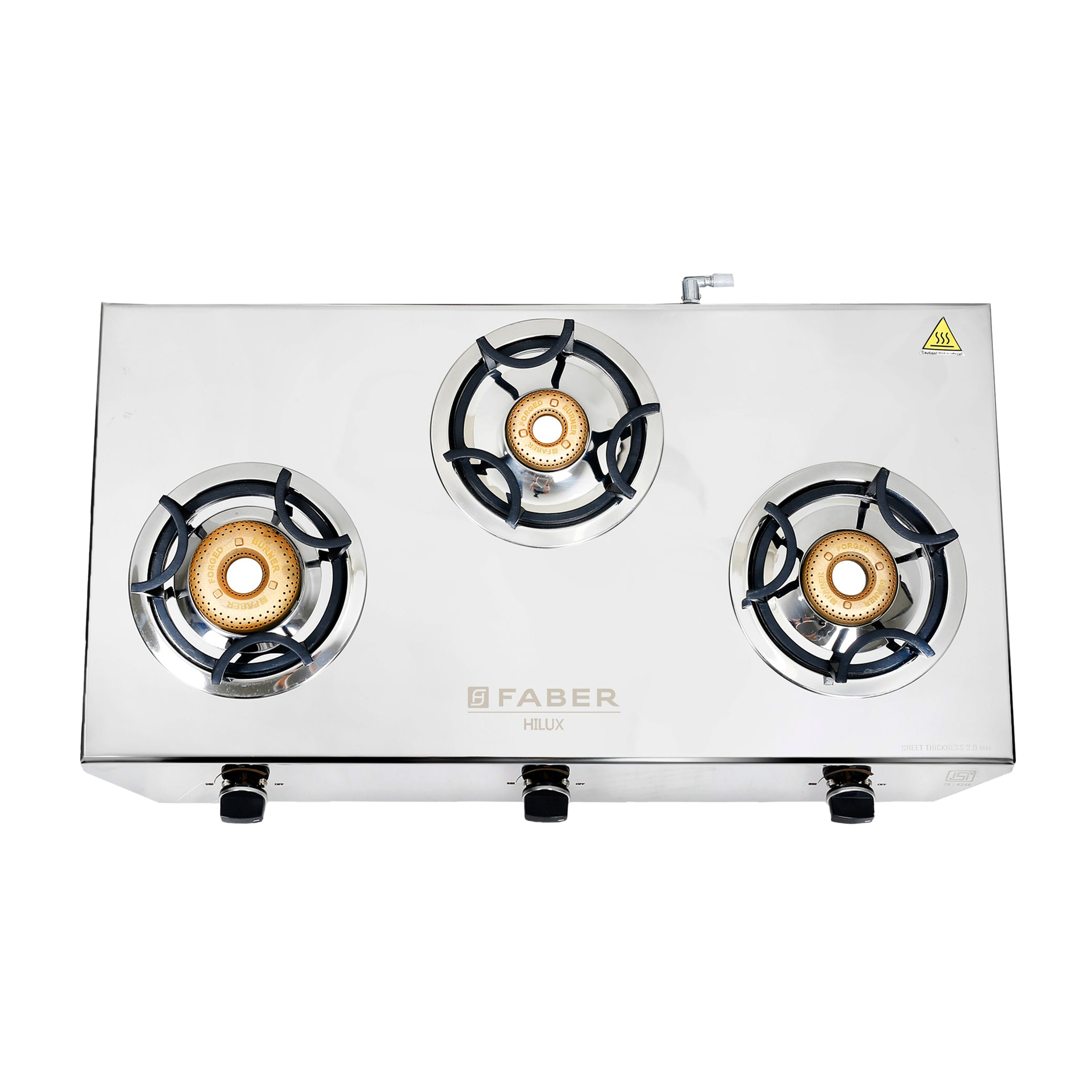 Buy Faber Hilux Max 3bb Ss 3 Burner Manual Gas Stove Black Diamond